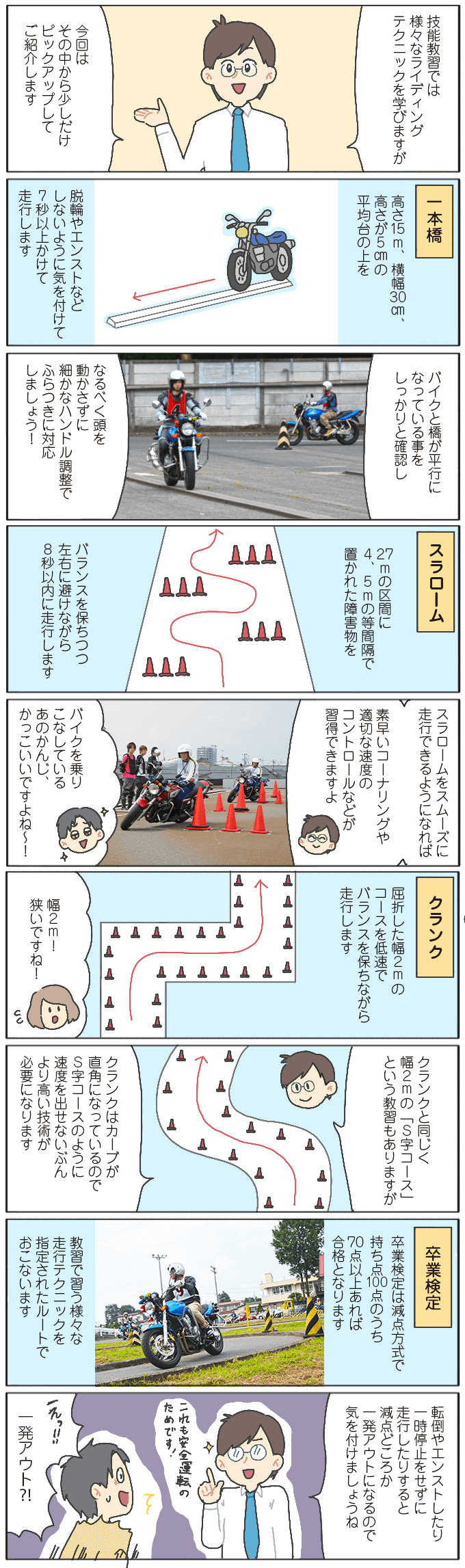 技能教習では…