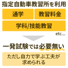 指定自動車教習所を利用した免許取得との違いとは