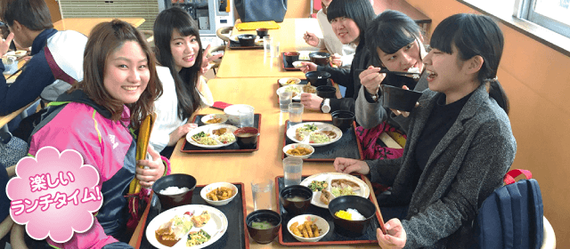 鳥取県自動車学校のお食事風景｜合宿免許スクール